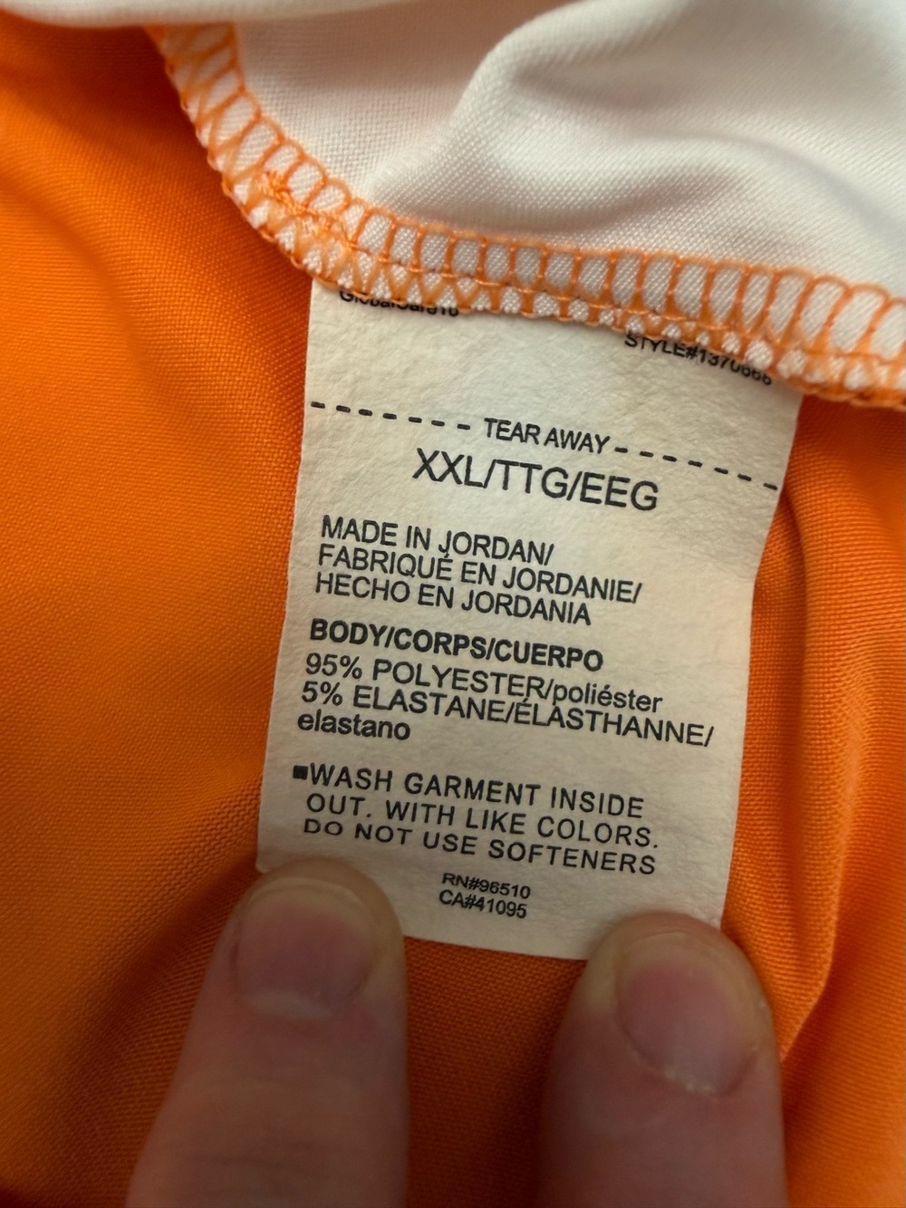 Under Armour Playoff Polo XXL Orange White Colorblock Golf Performance Shirt Men - Picture 5 of 8
